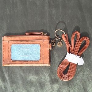 The Sak Neva Floral Embossed Leather Card Holder